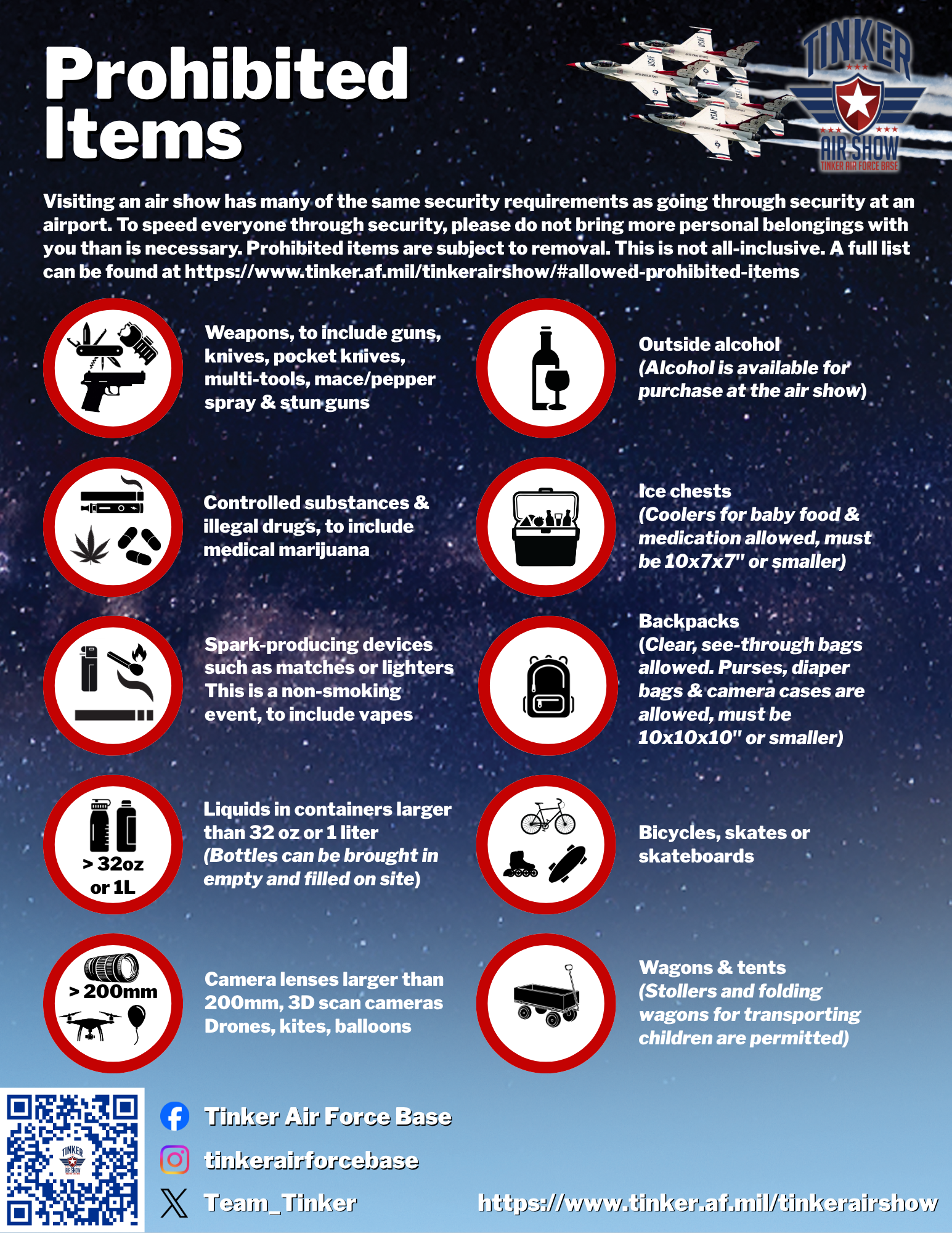 Allowed & Prohibited Items